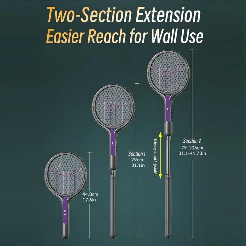 Buzz Gone™ Ultra Zapper - Rechargeable 2-in-1 Electric Bug Zapper Racket